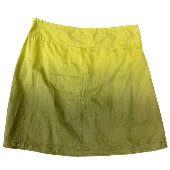 ATHLETA Skirt Ombre Dip Dye Pleated 100% Cotton Mini A-Line Side Zip Lined Sz 12 - Picture 2 of 5